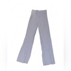 Zara Winter Frost blue grey elastic waist pleated pants size small. NWT